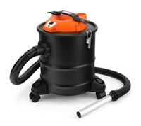 LIGO Ash Vacuum 1000W 15L,Double Filtration, with 3 Swivel Casters,Blowing Funcation, Ash Dust Collector for Pellet Stoves & Wood Stoves,Included HEPA Fliter& Washable Fliter