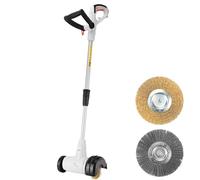 LIGO Electric Weed Sweeper 400W motor, 2pcs Weeder Brushes, Corded Patio Cleaner, Weeding Remover for Garden, Slabs, Driveway