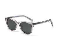 LIGOES Cat Eye Candy Sunglasses Polarised TR90 Sunglasses Tinted Lens Selfies Glasses Parasols, Clear Grey With Green