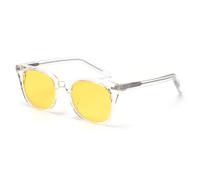 LIGOES Cat Eye Candy Sunglasses Polarised TR90 Sunglasses Tinted Lens Selfies Glasses Parasols, Clear With Yellow