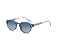 LIGOES Fashion Sunglasses UV400 Round Sunglasses for Men Women CP Frame Unisex Summer Shades, blue