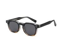 LIGOES Polarised Sunglasses for Women Men Square Glasses Retro Sunglasses UV400 Glasses, Black Leopard Frame, Medium