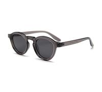 LIGOES Polarised Sunglasses Women Men Round Sunglasses TR90 Frame Retro Eyewear UV400, gray, Medium