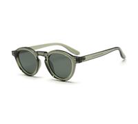LIGOES Polarised Sunglasses Women Men Round Sunglasses TR90 Frame Retro Eyewear UV400, Green, Medium