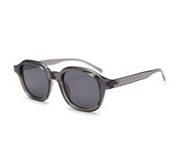 LIGOES Retro Art Sunglasses Square Polarised Sunglasses Selfies UV400 Lens Ins Glasses, gray