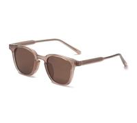 LIGOES TR90 Frame Sunglasses with Acetate Legs Square Polarised Sunglasses Selfies Party Beach Eyewear, brown