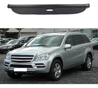 LIGPING Car Retractable Rear Trunk Parcel Shelf Cargo Covers For Mercedes Benz GL Class X164 450 500 400 2006 2012,Luggage Curtain Privacy Protective Accessories,Carbon fiber skin