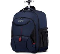 LIGSAN Travel Backpack with Wheels 55x36x25 cm, Rucksack on Wheels Large Wheeled Laptop Backpack Carry on Backpack with Wheels Laptop Trolley Bag on Wheels Business Hand Luggage Suitcase, Blue
