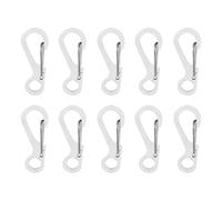 LIGSLN 10Pcs Small Carabiner Clip Spring Snapping Hook Clasps Stainless Steels Hanging Buckles Keychain Backpacks Carabiners Spring Snap Keyring Hook