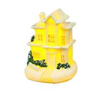 LIGSLN Christmas Villages House Miniature Gingerbreads House Figurine Collectible Buildings With LED Light Ornament Decoration