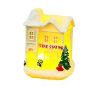 LIGSLN Christmas Villages House Miniature Gingerbreads House Figurine Collectible Buildings With LED Light Ornament Decoration