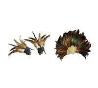 LIGSLN Contemporary Feathered Hairpiece And Wrist Decors Ideal For Cosplay Dance Event Role Playing Accessories Reusable Blue Feather Theme Party Accessories