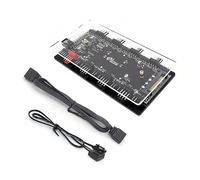 LIGSLN Convertor 12V ADD-RGB To 5V ARGB Transfer Hub Fan Hub Control 4PWM Fan Speed Supports Fan With 3Pin/4Pin Cooling Convertor 12V To 5V