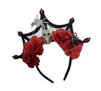 LIGSLN Day Of The Dead Halloween Women Pleated Headbands Realistic Skeleton Cool Hair Accessory For Costume Parties Skull Headband Halloween
