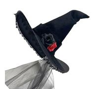 LIGSLN Faddish Witch Hat Everlasting Halloween Wizard Pointed Women Personality For Halloween Celebrations And Performances Handmade