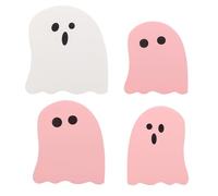 LIGSLN Festive Wooden Halloween Ghostly Statues Pet Friendly Home Decors Easy To Use For Assembly 4 Piece Collection Adorable Halloween Home Decors