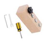 LIGSLN Portable Wood Metal Building Blocks Educational Screw Toy For Preschool Fine Motor Skills Practice Ages 3-6 Non Toxic Building Blocks