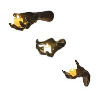 LIGSLN Set Of 3 Halloween Reaching Hands Ornament Frightening Wall Decoration For Indoor And Outdoor Use Party Supplies Eerie Holders
