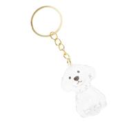 LIGSLN Small Dog Shape Pet Hair Collector Keychain, Dog Cats Furs Storage Box Pet Memorial GiftsBag Charm