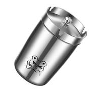 LIGSLN Small Stainless Steel Ashtray With Secures Lid Gifts For Smokers Indoor And Outdoor Decorative Stainless Steel Ashtray