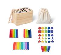 LIGSLN Wooden Sorting Box For Babies And Toddler To Learn Colors And Shapes Promoting Early Cognitive Development Cognitive Development Toy
