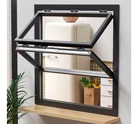LIGUIEN Foldable Aluminum Folding Window with Locking Handle, Folding Concession Serving Window, Customizable Aluminum Mobile Home Windows for Coffee Shop(WxH 48x24in/121.9x60.9cm)