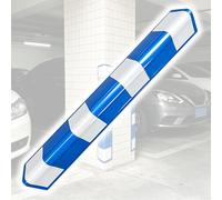 LIGUIEN Garage Wall Edge Guards, Reflective Wall Edge Protectors, 31.5" Foam Edge Protector To Prevent Damage, High-Visibility Self Adhesive L-Shaped Corner Guards For Parking Garages(Blue,4pcs)