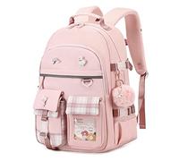 LIGUL Backpack for Girls, 15.6 Inch Laptop School Bag Kids Kindergarten Elementary College Backpacks Cute Schoolbag Large Bookbags for Teen Girl Women Students Work Sports Casual Travel Daypacks Pink