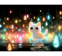 Liguolnn Square Diamond Painting Kits for Adults & Kids, Full Drill Beautiful Cat 5D Diamond Art, Perfect for Stress Relief Hobby, DIY Beginners Home Wall Decor Perfect Gifts Idea, 60x80cm A-760