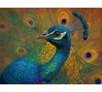 Liguolnn Square Diamond Painting Kits for Adults & Kids, Full Drill Beautiful Peacock 5D Diamond Art, Perfect for Stress Relief Hobby, DIY Beginners Home Wall Decor Perfect Gifts Idea 20x30cm A759