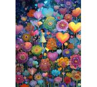 Liguolnn Square Diamond Painting Kits for Adults & Kids, Full Drill Dream Girl 5D Diamond Art, Perfect for Stress Relief Hobby, DIY Beginners Home Wall Decor Perfect Gifts Idea, 40x50cm A-787