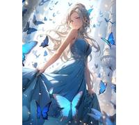 Liguolnn Square Diamond Painting Kits for Adults & Kids, Full Drill Girl is Cute 5D Diamond Art, Perfect for Stress Relief Hobby, DIY Beginners Home Wall Decor Perfect Gifts Idea, 40x50cm A-852