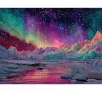 Liguolnn Square Diamond Painting Kits for Adults & Kids, Full Drill Starry Sky Aurora 5D Diamond Art, Perfect for Stress Relief Hobby, DIY Beginners Home Wall Decor Perfect Idea, 60x80cm A-1091