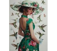 Liguolnn Square Diamond Painting Kits for Adults & Kids, Full Drill The Beautiful Girl 5D Diamond Art, Perfect for Stress Relief Hobby, DIY Beginners Home Wall Decor Perfect Idea, 60x80cm A-761