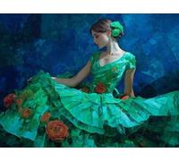 Liguolnn Square Diamond Painting Kits for Adults & Kids, Full Drill The Beautiful Girl 5D Diamond Art, Perfect for Stress Relief Hobby, DIY Beginners Home Wall Decor Perfect Idea, 40x50cm A-762