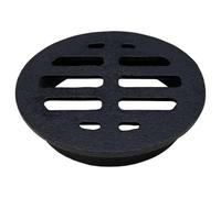 LIGUOYI Cast Iron Drain Cover Round Outdoor Plug-in Floor Drain Diameter 2in to 10in Drainage Grate, Durable Easy to Install Flat Drain Grate Cover for Yard, Lawns, Patios, Parking Lots(160mm)