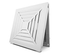 LIGUOYI Ceiling Diffuser Air Grilles Duct Cover Vents Square Aluminum Housing 11.8"×11.8", Vent Cover Diameter 4"/6" Grilles Vents For Ceiling Air Conditioning Vent Cover White (Size : 6inch(150mm))