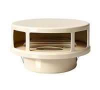 LIGUOYI Wall Vent Cap 4" 6" 8" Vent Cover Stainless Steel Louvered Grille Cover Built-in Screen Mesh, Round Flat Ducting Ventilation Outlet Hood Snap In Installation(Beige,200mm)