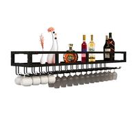 LIGUOYI Wine Glass Hanger, Wall-mounted Wine Glass Holder Space Saving Metal Glass Holder Rugged And Durable With Screws 24~59/IN Wine Storage Display Shelf, For Bar Kitchen