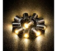 LIHAO 10pcs Mini LED Lights Battery Operated LED Lights for Doll House Decoration DIY Crafts Paper Lantern Party Decoration Accessories-Warm White