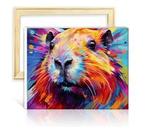 LiHEQING Oil Painting Kit Paint by Number Paintting Animal Guinea Pigs Painting Adults Beginner for Home Wall Decor Gifts No Frame(30x40cm)