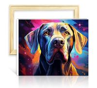 LiHEQING Paint by Numbers Brushes Kits Great dane Paint by Number Adults Beginner Perfect Home Wall Decor No Frame(30x40cm)