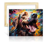 LiHEQING Paint by Numbers Kits Cocker Spaniel DIY Oil Painting Kits on Canvas Picture for Home Wall Decor Gifts with Frame(30x40cm)