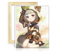 LiHEQING Paint by Numbers Kits Genshin Impact Sayu DIY Home Decor Painting Wall Art Oil Painting by Numbers Kits DIY Frame(30x40cm)