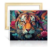 LiHEQING Paintting Fantasy Tiger Paint by Numbers Adults with Brushes and Acrylic Pigment for Home Wall Decor Painting No Frame(40x50cm)