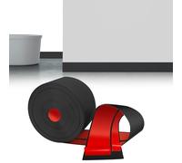 LIHIQIYA Soft Skirting Board, Self-Adhesive, Black, 6 m Skirting Board, Self-Adhesive, 80 x 20 mm, Bending Strip, PVC, Flexible Kink Strip, Floor Strip, End Strip for Bathroom, Kitchen, Bathroom