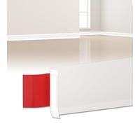 LIHIQIYA Soft Skirting Board, Self-Adhesive, Wide White, 6 m Skirting Board, Self-Adhesive, 80 x 20 mm, Bending Strip, PVC, Flexible Kink Strip, Floor Strip, End Strip for Kitchen, Bathroom