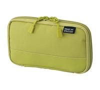 Lihit Lab Compact Pen Case (Pencil Case), Water & Stain Repellent,3.5" x 6.5'', Green (A7687-6),Yellow Green