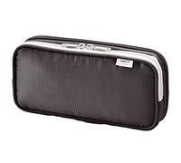 Lihit Lab Double Pen Case, Large, 4.1 x 8.7, Black (A7661-24) (A-7661-24)