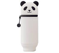 LIHIT LAB Kawaii Japanese Panda Large Stand Up Pencil Case for School Office College, Cute School Supplies, Animal Pen Holder Pencil Pouch Holder Girls, Artist Pencil Case, Panda (A7714-6)